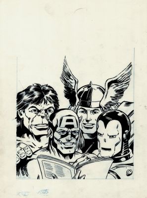 Steve Geiger - Marvel Superheroes Coloring Book Cover & Merchandising Art! (Hulk, Captain America, Iron Man, & Thor) 1986