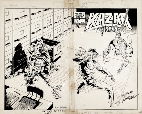 Armando Gil, Ron Frenz - Ka-Zar #25 Wraparound Cover (One of the Earliest Known Ron Frenz Spider-Man Covers! 9 Months Before His First Asm Book!) 1983