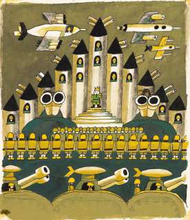 Julitta Karwowska-Wnuczak (1935) | Julitta Karwowska-Wnuczak | "O Jacku, który chciał zostać królem", projekt ilustracji, 1972 | Desa Unicum