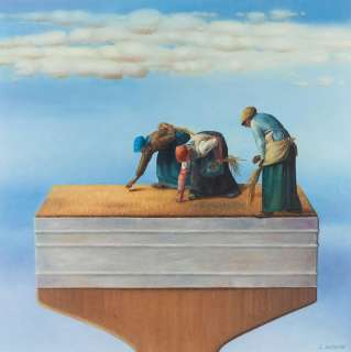 Zbigniew Woźniak (1952) | Zbigniew Woźniak | "Zbierające włosy" wg Miletta, ilustracja do czasopisma "Szpilki", 2014 | Desa Unicum