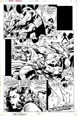 John Byrne | Sensational She-Hulk #33 P 8 (She-Hulk & Mole Man Team Up To Battle Spragg | Romitaman