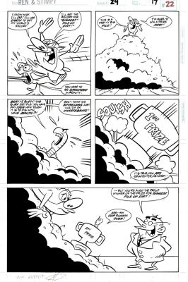 Ken Mitchroney | Ren & Stimpy Show #24 P 17 (Ren & Stimpy with 1St Prize Largest Pile of Dirt!) 1994 | Romitaman