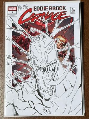 Eddie Brock Carnage / VENOM #1 Sketch DIE CUT 2X Signed By Defshogun & Wheelock | eBay US (Buy It Now)