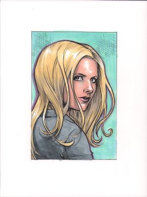 Karl Moline | Buffy (Sarah Michelle Likeness) Color Commission | Anthony’s Comic Book Art