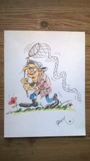 Batem - Dessin original en couleur - Bring M. Backalive - Le Méchant Chasseur - (2014) | Catawiki