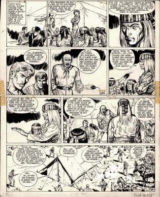 (Jean Giraud) Moebius | Jean Giraud (Moebius) Blueberry Fort Navajo #1 Blueberry 1St Appearance Page 40 (Pilote 227, 1963) | Romitaman