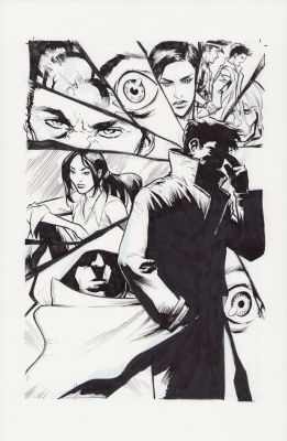 Karl Moline | Fractured Splash Ink Commission - Karl Moline | Anthony’s Comic Book Art