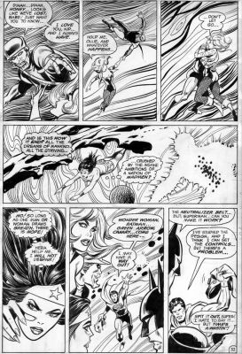 George Tuska | Tuska, George - World’s Finest #250 Pg 52 Wonder Woman Black Canary Batman Superman Green Arrow 1978 | Cool Lines Art