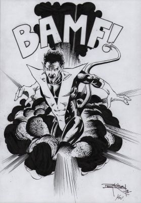 Barry Kitson | Nightcrawler Teleporting in Pencil & Ink Art - Signed - 2018 | Anthony’s Comic Book Art