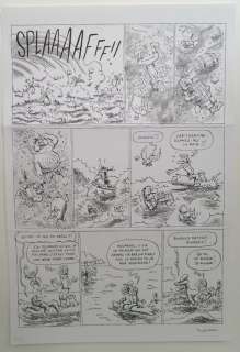 Cromheecke, Luc - Original page (p.38) - L’ÃŽle Carrément Perdue 2 - (2014) | Catawiki