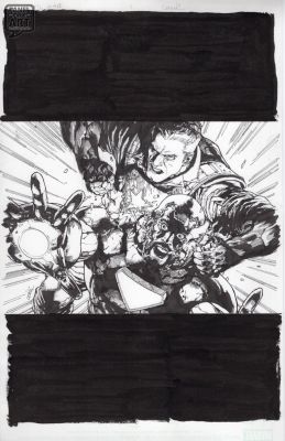 Leinil Yu | Civil War 1 Cover | Panel Page Art