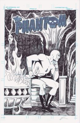 Lou Manna | The Phantom in Cave - Ink Art - Signed | Anthony’s Comic Book Art