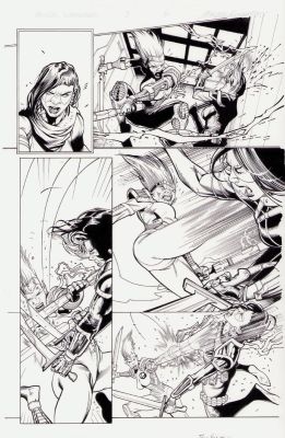 Jay Leisten | Imperial Guardians #2 Pg. 6 - Interior Page Gamora - Signed | Anthony’s Comic Book Art