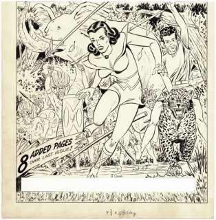 229: Johnny Craig Moon Girl #2 cover 1947 comic art | Russ Cochran