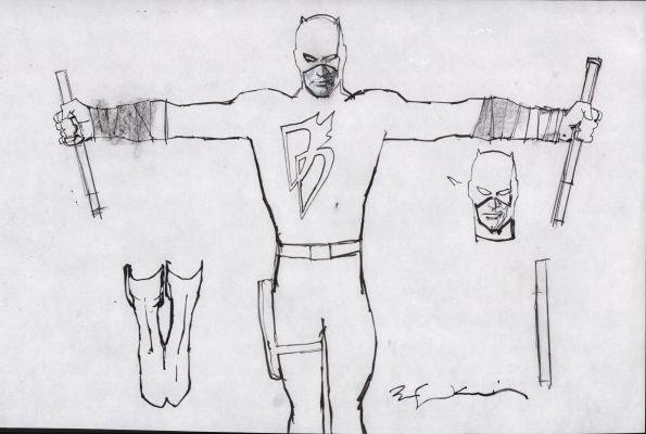 Bill Sienkiewicz | Daredevil #6 Cover Prelim - Signed - 2016 | Anthony’s Comic Book Art