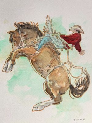 Marc Holanda | Cowboy and Horse Watercolor Illustration | Raremarq (Buy It Now)