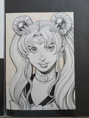 Sailor Moon 9 x 12 by Arthur Adams Original Art Sketch | eBay US