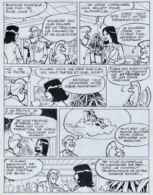 Will Planche originale n°7 Le voyage de Monsieur Gulliver 1985.