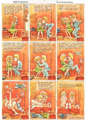 Harvey Kurtzman | Kurtzman, Harvey / Sarah Downs - Playboy Mag. Betsyï¿½S Buddies 1 Page Painted Story, Personal Philosophy Then Sex 1980S | Cool Lines Art