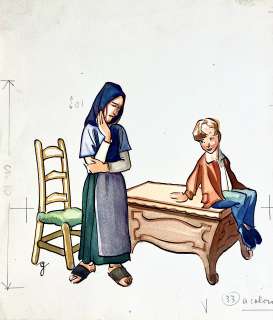 Golia (Eugenio Colmo) | Original illustration cm. 27x31. Signed. Mint. Code 1787. | Segni e Disegni