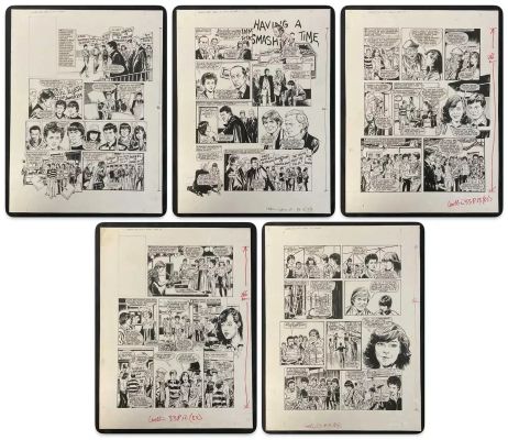 Lot 315 - THE A-TEAM - 5 pages of original black and white comic book art pages by LOOK-IN Magazine c.1983, ( | Excalibur Auctions