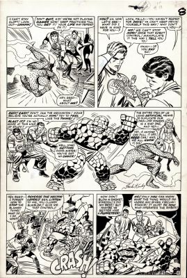 Frank Giacoia, Jack Kirby - Fantastic Four #39 P 6 (Key Page From Key Doom Story! All 4 Ff Throughout, with Ben Grimm & the Thing Throughout with Rest of Ff!) 1964
