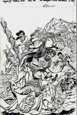 Dick Giordano, Ed Hannigan | League of Justice #2 Cover (Superman From Another Era Battling!) 1996 | Romitaman
