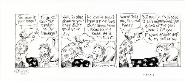 Thompson, Richard - Cul de Sac Daily 11/3 2008 Madeline Puts Alice To Bed + Alice Drawing Remarque | Cool Lines Art
