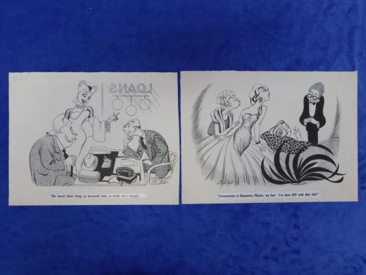 TWO COMICS BY R.W COULTER, ONE TITLED "WE HEARD ABOUT LIVING ON BORROWED TIME, SO DADDY AND I THOUGHT…" OTHER… | misc / divers