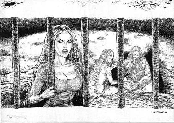 Beltran Fred | Case originale sur claque Le Roi et la Reine de Megalex | Galerie Napoléon