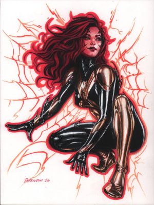 Steven Defendini | Mj Venom Mixed Media Commission - Signed - 2026 | Anthony’s Comic Book Art