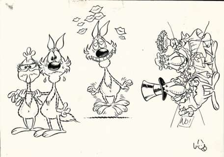 Stroppi, Laura - original sketch "Lupo Alberto, l’Amore" | Catawiki