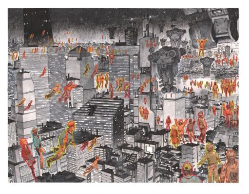 HENRICHON NIKO - Double planche originale 256-257 de Spectateurs