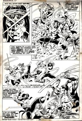 Al Milgrom, Paul Gulacy | Master of Kung Fu #19 P 26 (Very Early Gulacy Shang-Chi All Out Battle Page!) 1974! | Romitaman
