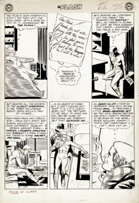 Carmine Infantino, Joe Giella | The Flash #136 P 5 (The Flash in Every Panel Being Taunted By the Villain Named Pagin!) Large Art - 1962 | Romitaman