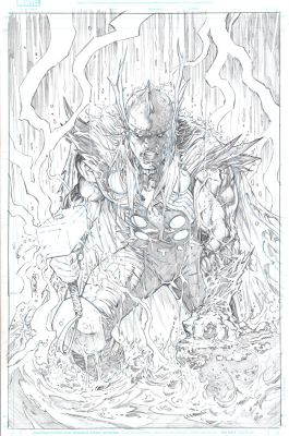 Netho Diaz | Thor #5 (791) Cover (Awesome Huge Thor Battling Through Rain & Thunder!) 2025 | Romitaman