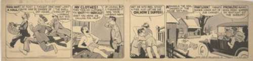Roy Crane (1901-1977) & Leslie Turner (1899-1988) | Wash Tubbs & Captain Easy Daily 1938 Encre de Chine sur… | Fauve Paris
