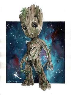 Baby Groot - Infinity War - Daniel Azconegui - Original Drawing - 30x21 cm - EO | Catawiki