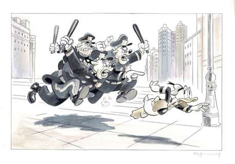 Donald Duck in Trouble - Original Painting - Tony Fernandez | Catawiki