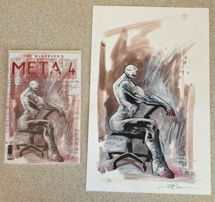 TED MCKEEVER -- Meta 4 #3 (Image) -- ORIGINAL PAINTED COVER ART -- 11x17 | eBay US (Buy It Now)