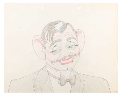 A “Hollywood Steps Out" Model Drawing of Clark Gable. | Van Eaton Galleries