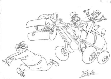 Uncle Scrooge - Chierchini, Giulio  - Donald Duck - Original art | Catawiki