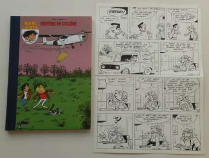 Kari Lente - Originele pagina & Album met linnen rug (30 ex.) - Oesters en Cocaïne - EO - (2008) | Catawiki