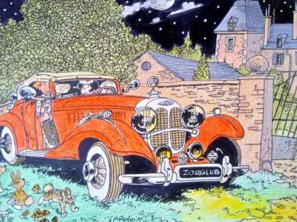 Wasterlain, Marc - Dessin original - Hommage Ã  Franquin  (2018) | Catawiki