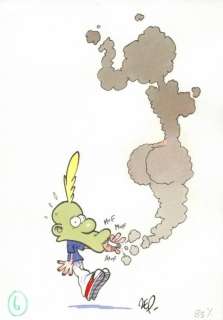 Zep. Illustration originale Titeuf Le pétard | BDEnchères