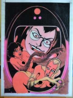 Necron #4 - Magnus - original cover "Le donne ragno" - Page volante - . - (1985) | Catawiki