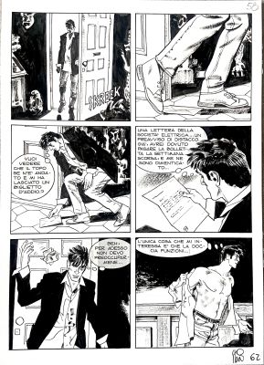 Angelo Stano | Original page for Dylan Dog. Cm. 25x35. Ink. Signed. Mint. Code 2157. | Segni e Disegni