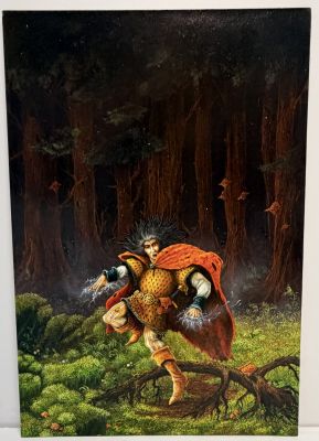 Lot 51 - John Blanche - The Glade of Dreams: Darian, Master Magician Adventure Gamebook Cover (1987) | Oberon Auctions