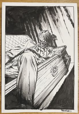 Dan Panosian | Dan Panosian Toccata And Fugue - Bernie Wrightson Tribute - Happy Halloween! | ComicArtFans Classifieds