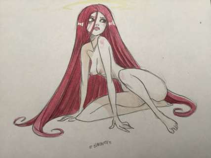 Barbucci, Alessandro - Illustration originale en couleur - Personnage Féminin | Catawiki